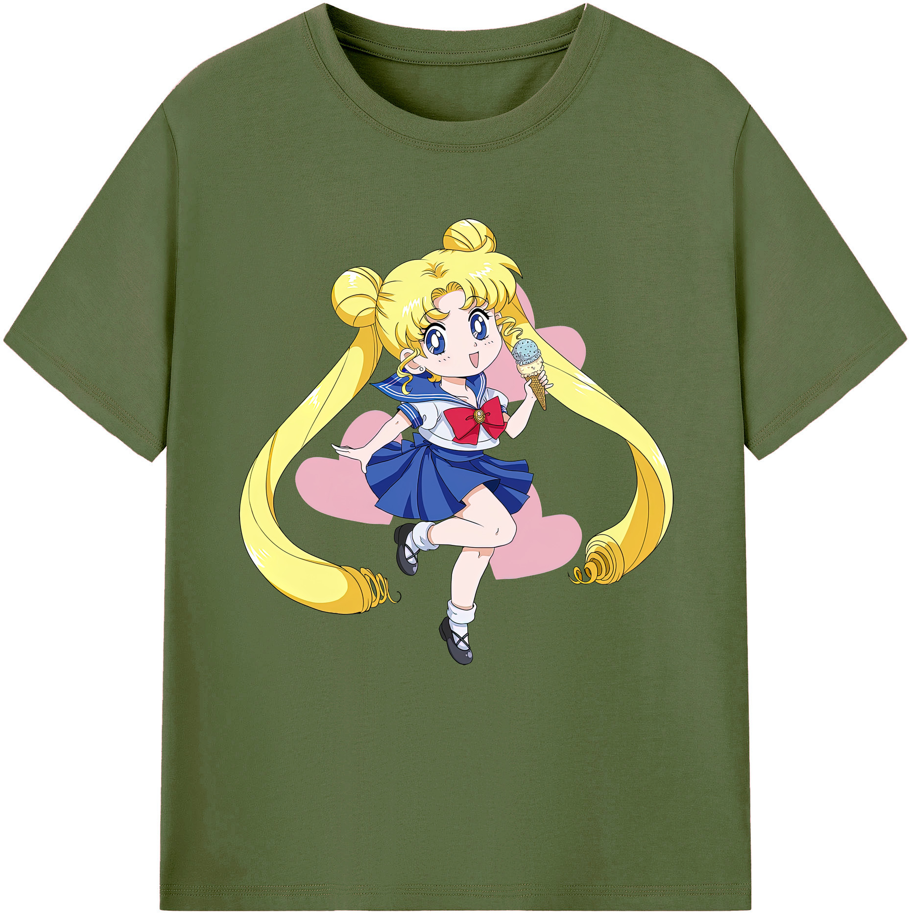 （画像用） 美少女戦士セーラームーン 愛野 美奈子 あいの みなこ Sailor Moon Aino Minako 綿100％半袖Tシャツ（フロントプリント）